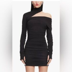 Mugler & H&M - One-shoulder Mini Asymmetrical Dress.
